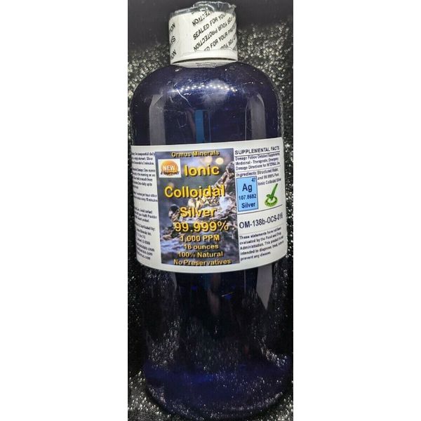 FREE SHIPPING!!! COLLOIDAL SILVER 1000 PPM 16 OZ.- IMMUNE SUPPORT WITH DROPPER
