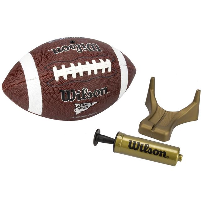 Wilson NCAA Supreme Junior Football with Pump & Tee