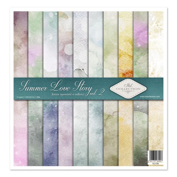 ITD Collection Scrapbooking Paper Set Scrapbooking Papier 12 x 12 Zoll, 310 x 320 mm, Dekorpapier 30 g/m² - Scrapbook Papier (SLS-064 - Summer Love Story 2)