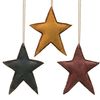 CWI Gifts 3/Set, Primitive Fabric Star Ornaments