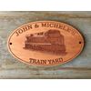 PERSONALIZED DIESEL ENGINE TRAIN SIGN - Birthday Gift, Retirement - Any Name