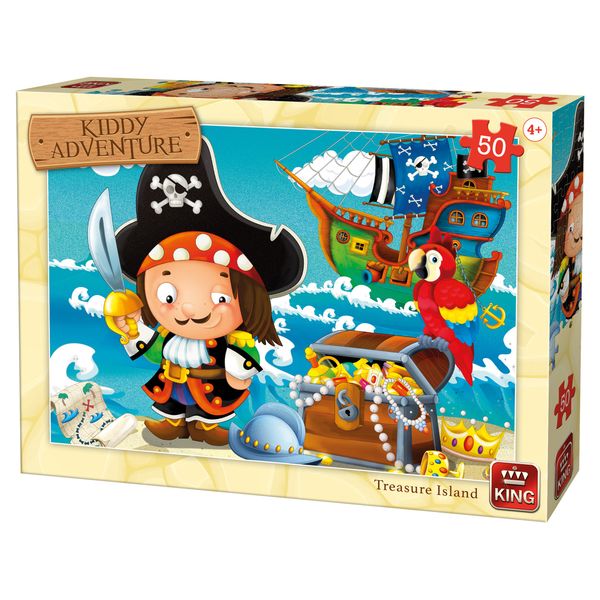 King Puzzle Kiddy Adventure 50 Pc - Treasure Island