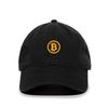 Tech Design Bitcoin Cryptocurrency Baseball Cap Embroidered Cotton Adjustable Dad Hat Black