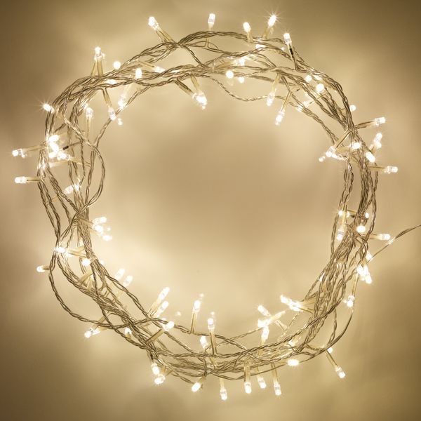 Lights4fun 200er LED Lichterkette warmweiß