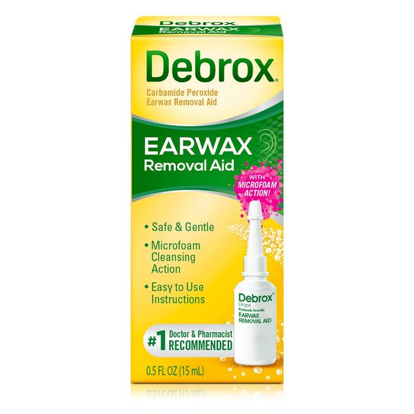 Debrox Earwax Removal Drops with Gentle Microfoam Cleansing Action, 0.5 fl oz