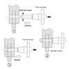 sourcing map 2Pcs T Handle Lock Pins, 5mm x 30mm Usage Length Stainless Steel Push-Button Quick Release Pin