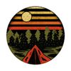 Camping With Tent, Retro Sunset PopSockets Standard PopGrip