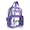DALIX Small Clear Backpack Bag in Purple