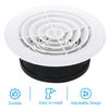 2pcs 6 Inch Round Air Vent Adjustable Grill Soffit Vent with Screen Rotate Type