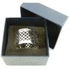 New Sterling Silver Napkin or Serviette Ring Boxed Basket Weave