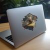 Kayaking Mouse in Mouse Hole Decal - Mouse Hole 3D Wall Sticker