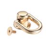 sourcing map 12x10mm Ball Post Head Button Studs with D Ring for DIY Light Gold 6pcs
