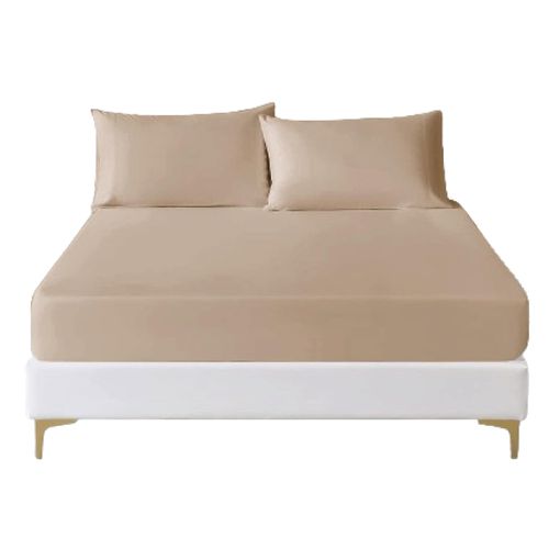 funky gadgets king size Deep fitted sheets Beige 100% egyptian cotton 30cm Deep Pocket Bed sheets- fitted sheets king size Bedding Set no Pillow cases Shrinkage & Fade resistant