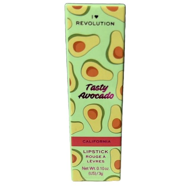 I HEART REVOLUTION Tasty Avocado Lipstick W/ Avocado Oil "Smash" SEALED