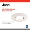 Juno Lighting Group 250 WH BR30 Halogen Open Frame in White Trim, 65 Watts, 6 Inch, White