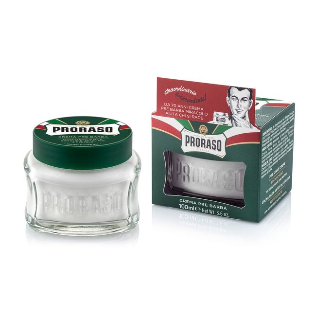 Proraso Pre-Shave Conditioning Cream for Men, Refreshing and Toning with Menthol and Eucalyptus Oil, 3.6 oz