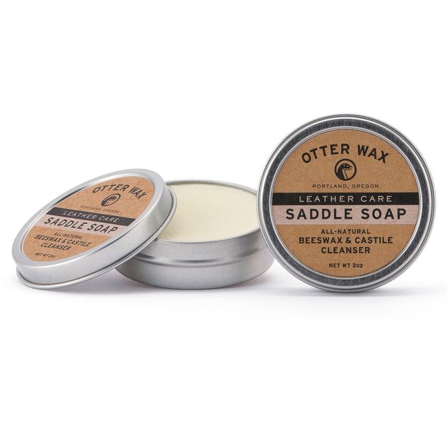  Otter Wax Saddle Soap, 2oz, All-Natural Leather Cleaner