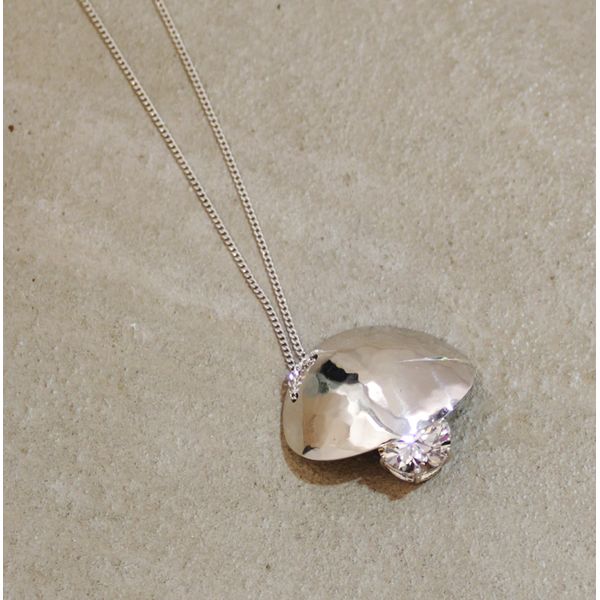 Lotus leaf silver necklace