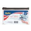 Helix Small Clear Pencil Case (Pack of 12 in Assorted Colours)