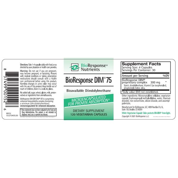 BioResponse DIM 75-75mg 120 Capsules