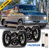 Pair 5X7'' 7X6" LED Projector Headlight Hi/Lo DRL For Ford E-100 E-150 Econoline