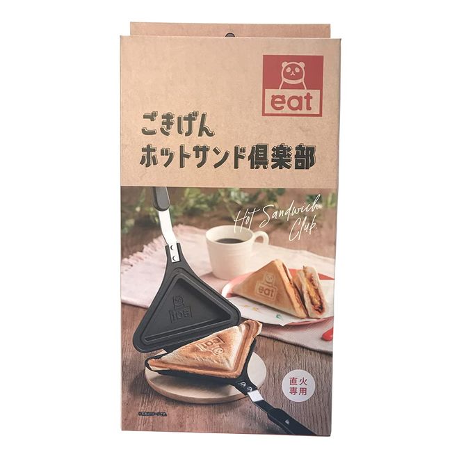 MEIDAI Hot Sand Maker, For Hot Sands, Frying Pan, Fluorine Processed, Outdoors, Camping, Direct Fire, Maydie, Single, Hot Sandwich Maker, Ears Hot Sand (Gokigen Hot Sand Club)