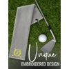 CybGene Microfiber Golf Towel, 16'x 24', Grey - Initial S