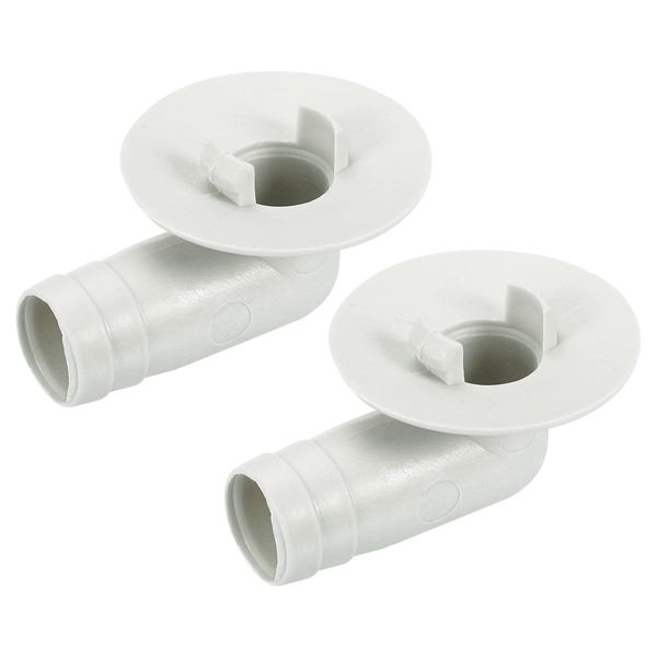 sourcing map Air Conditioner Drain Hose Connector 17mm Tube Elbow Fitting Replacement Part Accessories for Mini-Split Window AC, Beige Pack of 2