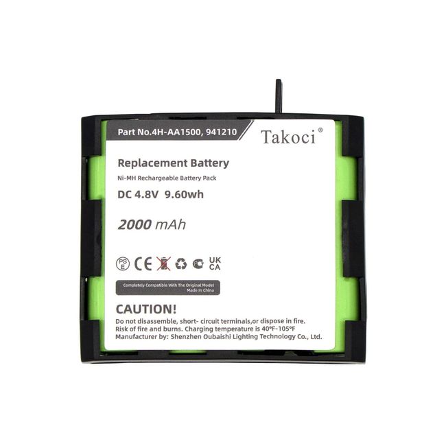 2000mAh battery for Compex 4H-AA1500 941210, Sport Elite 2.0 Performance 2.0