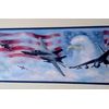 Wallpaper Border Air Force Jet Fighters American Flag & Eagle with Blue Trim