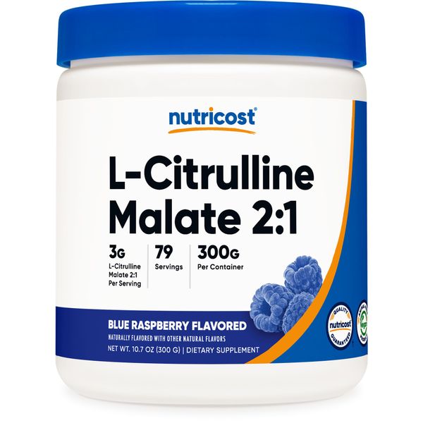 Nutricost L-Citrulline Malate 2:1 (300 Grams) (Blue Raspberry)