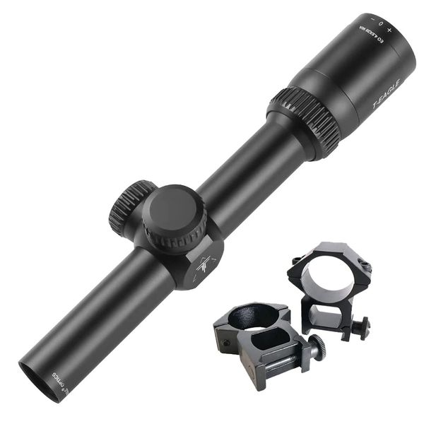 T-EAGLE 4.5x20 Rifle Scope Short Scope Mildot Scope with 20mm High Mount Ring