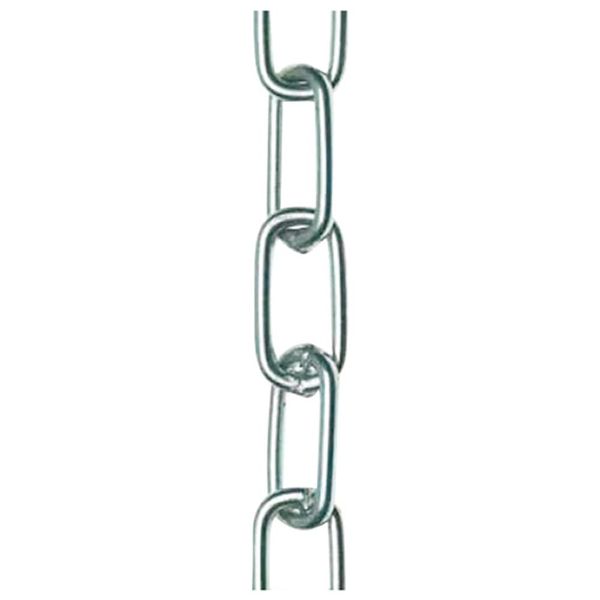 Merriway BH05716 Medium Link Chain, 3 x 21 mm, 2 m Length-Zinc Plated