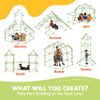 Tiny Land Kids-Fort-Building-Kit-130 Pieces-Creative Fort Toy for 5,6,7,8 Years Old Boy & Girls-STEM Building Toys DIY Castles Tunnels Play Tent Rocket Tower Indoor & Outdoor
