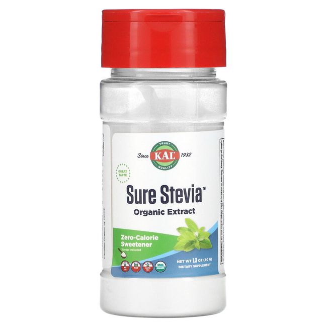 KAL Pure Stevia Organic Extract 1 3 oz 38 g Organic