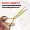 VOCOSTE Professional Hair Cutting Shears 16.5cm Hair Scissors Stainless Razor Edge Barber Scissors for Salon and Home Gold Tone