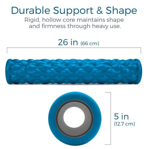 Teeter Massage Foam Roller – Deep Tissue Muscle Relief to Boost Recovery, Flexibility – 13 or 26 inch, 2 Textures/densities – Back Pain Relief, Sports Massage, Myofascial Release