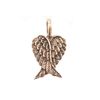 Windalf Luna Jewellery Pendant 2.3 cm Angel Wings Bronze, Fabric jewellery bag