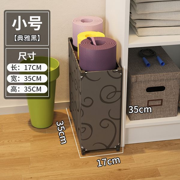 Yoga Mat Storage Basket Foldable Foam Roller Fabric Wheels, Small Size Candy Powder - Pulley Delivery