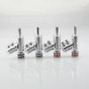 Replace 4 Crystal Transparent Rhodium Plated Locking Speaker Cable Adapter Banana Plug Connectors