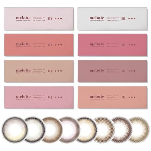 【 吉田朱里(アカリン) プロデュース 】カラコン メロット ワンデー melotte 1day【1箱10枚入】PWR：-06.00／COLOR：ビーブロンド