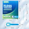 Kuvvfe Floss Threaders,Deep Clean Floss for Braces, Bridges, Implants|200Count (Pack of 4)