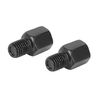 Motoforti Universal Motorcycle Mirror Adapter, Metal, Black, 2 Pcs