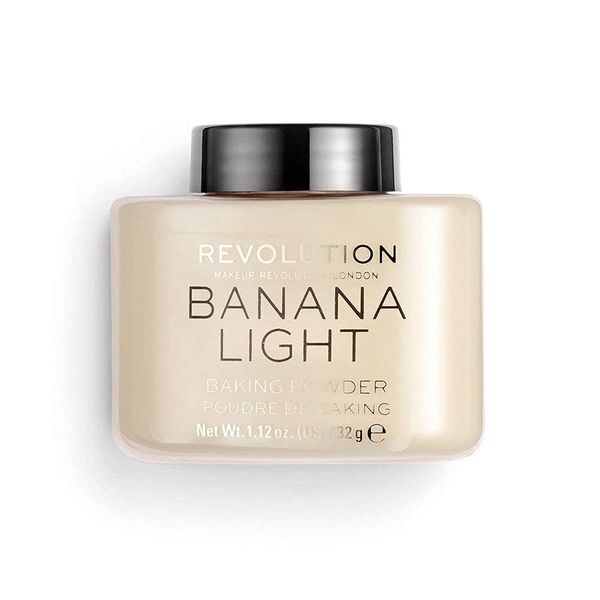 Revolution Beauty London, Loose Baking Powder, Prolongs Makeup Wear, Setting Banana Light, For Light Skin tones, 32g