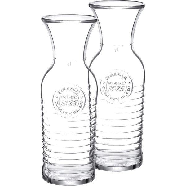 Officina 1825 Karaffe Weinkaraffe Wasserkaraffe Saftkaraffe 1L geeicht - 2 Stück