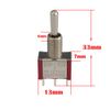 CESFONJER 10pcs SPDT Mini Micro Toggle Switch, On/On 3 Pin 3 Position Miniature Toggle Switch AC 125V 6A / 250V 2A (Red)