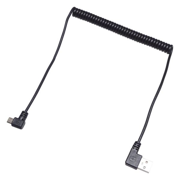 KAUMO Coiled Cable, Curl Cable, Micro USB L-Terminal (USB-A/micro-B)