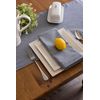 DII CAMZ36965 100% Cotton, Chambray Napkin Set, Oversized Basic Everyday, Blue 6 Count
