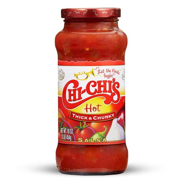 CHI-CHI’S Thick & Chunky Salsa, Hot, 16 Ounce (Pack of 12)