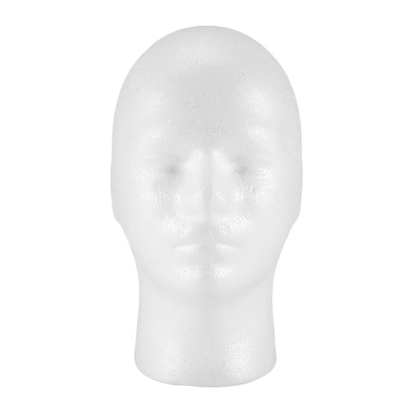 Kopinma Männlich Weiblich Schaum Styropor Schaufensterpuppe Puppe Kopf Stehen Modell Haar Hut Maske Sonnenbrille Perücke Display (White)